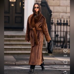 Mango Luxurious Brown fur coat